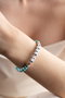 Heliophilia Silver Pulsera Verde y Blanco con Colgante de Aleación